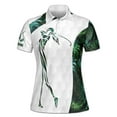 thumbnail image 2 of Custom Name Colorful Camouflage Tropical Pattern Golf Women's Polo Shirt S-5XL, 2 of 7