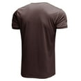 thumbnail image 4 of SMihono Clearance Short Sleeve Half Button Up Henley Neck Loose Casual Trending Blouse Tops Lapel Shirts for Men Solid Color Plus Size Summer Fashion Male Leisure Brown 4, 4 of 4