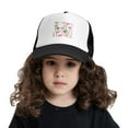 thumbnail image 2 of PAYOHTO Kids Pink Flamingo Green Palm Baseball Hat Back Adjustable Mesh Breathable Hats Black Trucker Cap Outdoor Fishing Sun Caps for Boys or Girls ages 4-10, 2 of 9