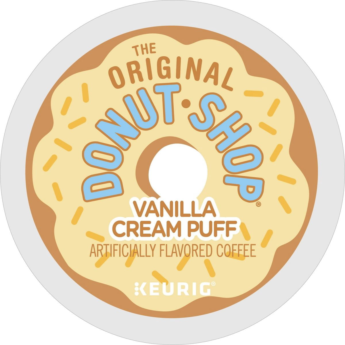 24ct The Original Donut Shop Vanilla Cream Puff Keurig K-Cup Coffee Pods Flavored Coffee Medium Roast