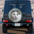 thumbnail image 3 of Kdxio Funny Cat for Tire Cover Wheel Protectors Tyre Covers Weatherproof Wheel Covers Universal Fit for Trailer Rv SUV Truck Camper Travel Trailers 16 inch, 3 of 8