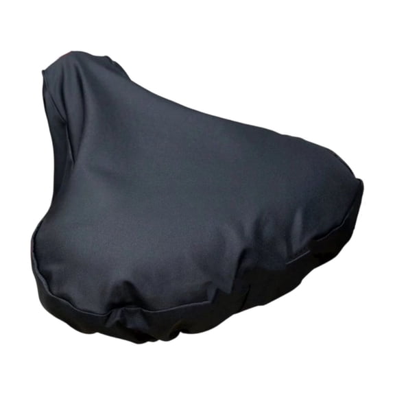 Waterproof Bike Seat Cover with Elastic Drawstring, Dustproof UV Resistant Bicycle Saddle Protector for Mountain Road Electric Bikes, Lightweight Durable for Outdoor Use Black