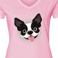 thumbnail image 4 of Inktastic Boston Terrier Dog Gift Women's V-Neck T-Shirt, 4 of 5