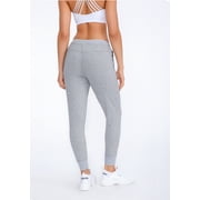YAWHO Active Zipper Pockets Cotton Poly Joggers, Sweatpants (Womens)