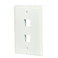 thumbnail image 2 of axGear 10 Packs Wall Plate 2 Port White Unbreakable Toggle Outlet Cover, 2 of 4