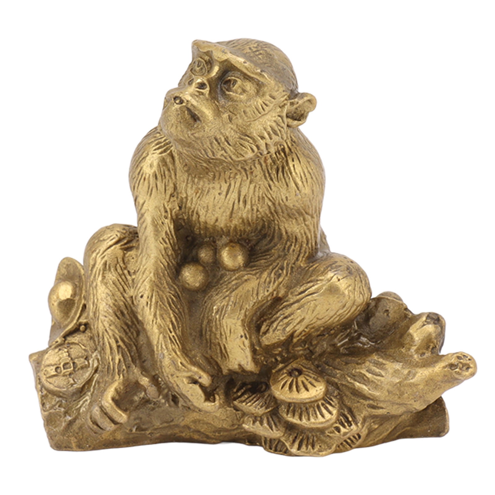 Brass Monkey Statue Chinese Zodiac Handmade Home Decor