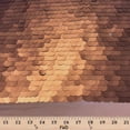 thumbnail image 2 of Paillette Sequins On Mesh Fabric 3/4 Inch Circles On Stretch Knit Polyester Net By The Yard - Copper (10 Yards), 2 of 2