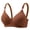 Coffee, variant on Wireless Bras for Women No Underwire New Women's Solid Color Back Buckle Thin Style Ventilate Bra without Steel Rim Pink 36/80B