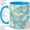 Blue, variant on Aqua Abstract Coffee Mug, Soft Glass Line Art, Calm Daily Tea Sips at Desk