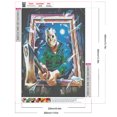 thumbnail image 2 of Pintura de diamante 5D DIY taladro redondo completo Jason rompió la decoración de la ventana 30x40cm, 2 of 9
