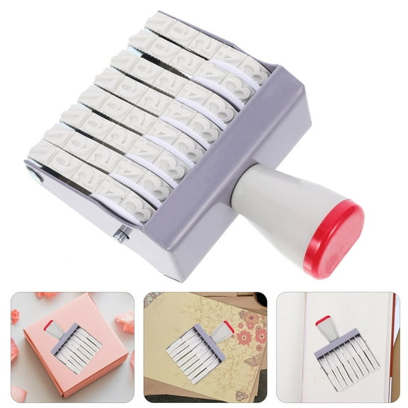 PTOOTP Multi-Use Handheld Date Rolling Stamp, Rectangular Office Day Number Stamp for Document Marking and Scheduling