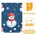thumbnail image 2 of Cute Christmas Seamless Snowman on Blue Background Garden Flag Double Sided House Flag for Outdoor Home, Personalized All Year Round Yard Decor 12 x 18 Inch, 2 of 6