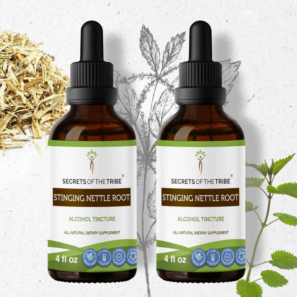 Stinging Nettle Root Tincture Alcohol Extract, Organic Stinging Nettle Urtica Dioica Respiratory