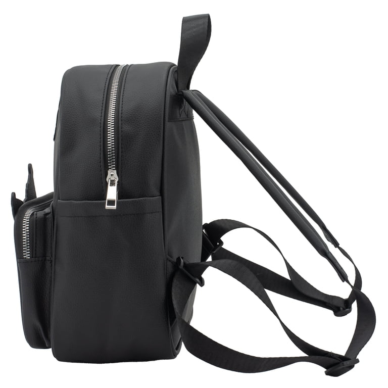 Kuromi Mini PU Backpack, Kawaii Shoulder Bag with Skull Charm, 10.5 Inch Anime 81OrBCgfDKL.  main image 3