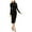 black, variant on Rachel Zoe Womens Corduroy Midi Dress, Black, 0