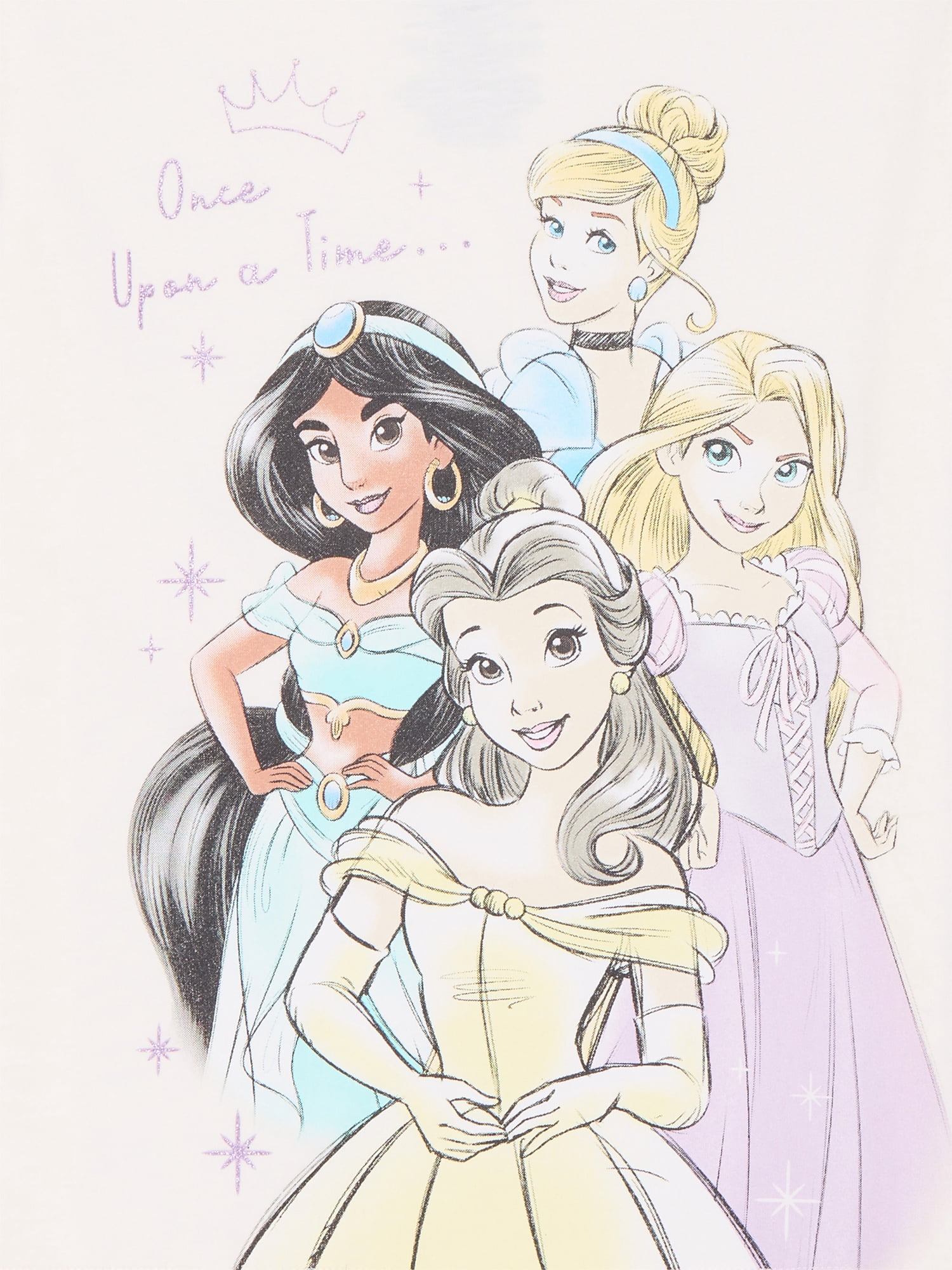 Disney Princesses Girls Short Sleeve Graphic T-Shirt, Sizes 4-16