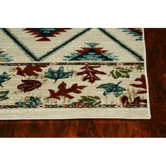 3' x 5' Ivory Polypropylene Rug