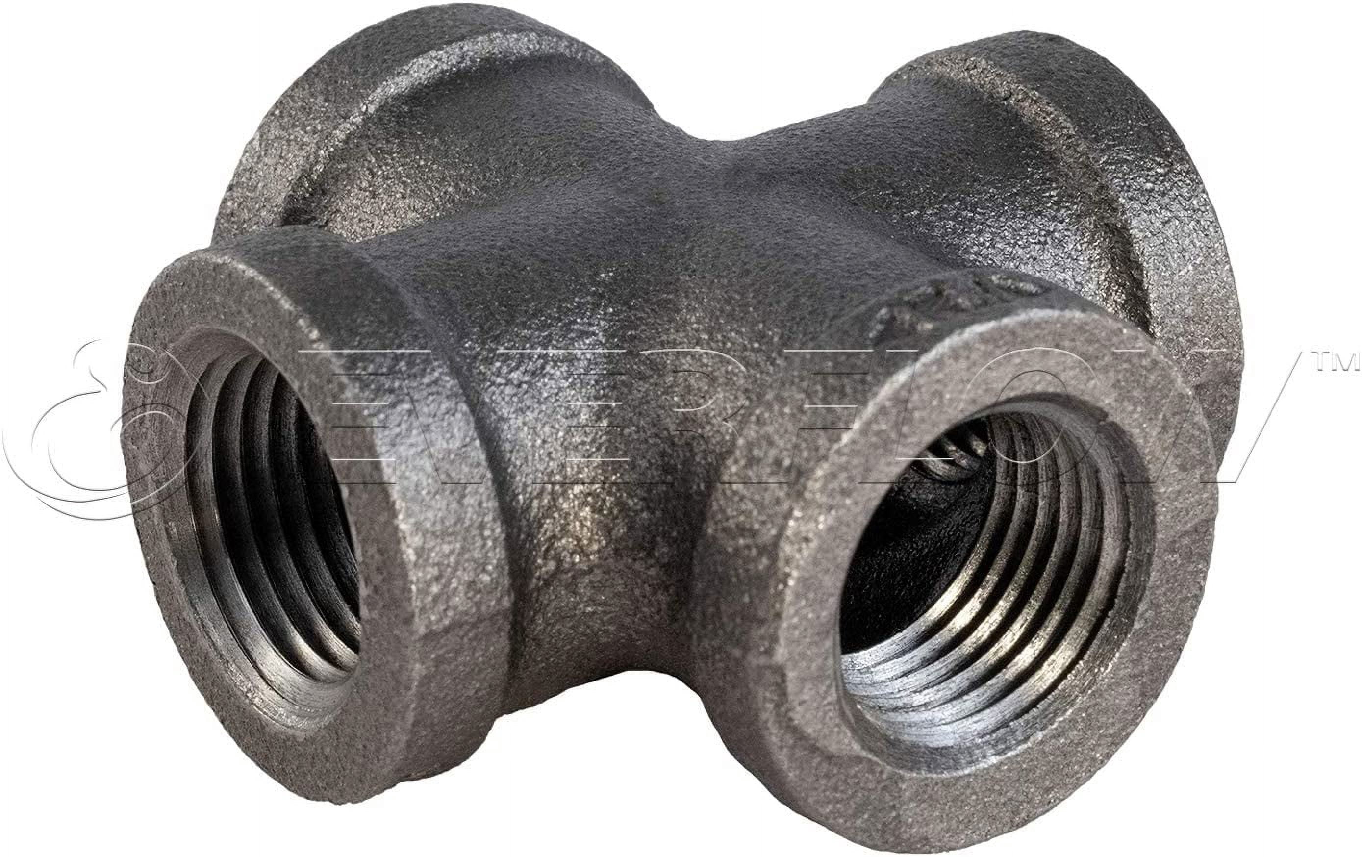 Supply Giant BMCR0112 Black Malleable Cross Fitting, 1-1/2"