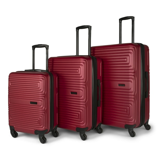 Swiss Mobility - SFO 3 Piece Set Luggage - Red - Walmart.com