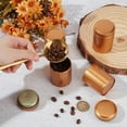thumbnail image 3 of Lata de té con tapa hermética dorada, 6 unidades, pequeña lata sellada de hojalata, minicaja de almacenamiento de metal portátil y reutilizable, organizador de tarros redondos para cocina, té suelto,, 3 of 7