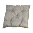 thumbnail image 2 of Cojín de lino para silla de comedor | Cojín suave y acolchado con base antideslizante | Cojín lavable para cocina, oficina, uso interior y exterior, 2 of 6