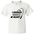 thumbnail image 3 of Inktastic I Hooked Nana's Heart with Fishing Rod Youth T-Shirt, 3 of 5