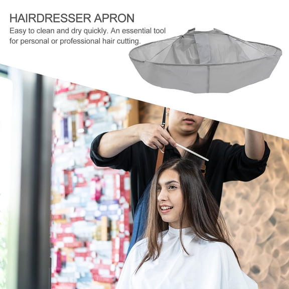 RENACLIPY White Hair Cutting Cape Umbrella Style for Adults, Easy to Clean and Adjustable, 1 Pc