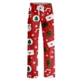 thumbnail image 3 of Satingcolo Christmas Pajama Pants for Women Christmas Elastic Waist Straight Pants Comfortable Festive Holiday Sleepwear Pajama, 3 of 5