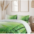 thumbnail image 6 of Ambesonne Japanese Duvet Cover Set, Spa Themed Trees and Blurs, 2-Calking, Pale Yellow Green, 6 of 6