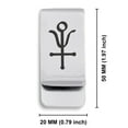 thumbnail image 2 of Stainless Steel Antimony Alchemy Symbol Classic Slim Money Clip Credit Card Holder, 2 of 2