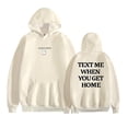 thumbnail image 3 of Unisex Oversized Pullover Lonely Ghost Text Me When You Get Home Hoodie, 3 of 5