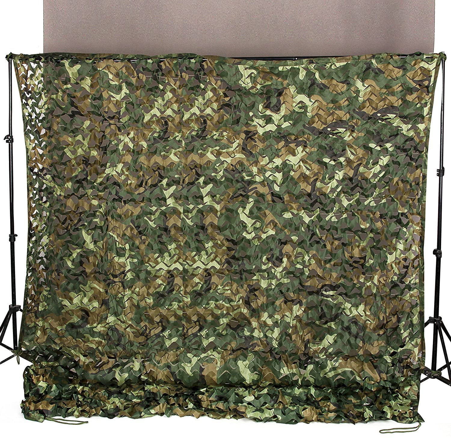 Portable Net Shelter 2mx3m Woodland Army Camouflage Camping Cover Hide Leaves 