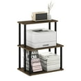 thumbnail image 4 of Furinno Turn-N-Tube 3-Tier Toolless Multipurpose Printer Stand Display Storage Shelf, Columbia Walnut/Black, 4 of 6