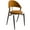 Light Brown, variant on LeisureMod Upholstered Leather Modern Dining Chair with Metal Legs Open Back Cozy Accent Chair, Contemporary Armless Side Chair for Dining, Living Room, Kitchen Venice Series in Black