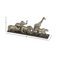 thumbnail image 3 of DecMode 20"W, 9"H Resin Eclectic Animals Sculpture, Silver, 3 of 12