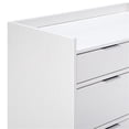 thumbnail image 4 of Pemberly Row 30" Solid Wood 6-Drawer Chest with Gallery - White, 4 of 5