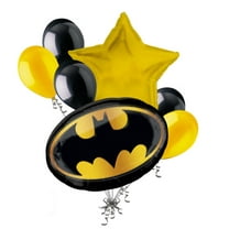 7 pc Batman Emblem Balloon Bouquet Party Decoration Happy Birthday Super Hero