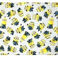 thumbnail image 2 of 1/2 Yard - Despicable Me Minion on Blue Geometric Cotton Fabric (Great for Quilting, Sewing, Craft Projects, Throw Pillows & More) 1/2 Yard X 44" Wide, 2 of 2