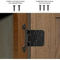 thumbnail image 4 of 8 Pack 1/2" Matte Black Self Closing Cabinet Hinges for Flush Mount Kitchen Cabinet Door, Overlay (Variable) Face Frame Semi Concealed Kitchen Cabinet Hinges, 4 of 6