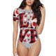 thumbnail image 1 of Fotbe Buffalo Plaid Love And Gnome Body de Mujer con Cuello Redondo y Mangas Cortas, Sin Mangas Ajustado, Suave, Cómodo y Básico-X-Large, 1 of 7