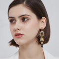 thumbnail image 2 of Bollywood Jhumka Jhumki Earring for Women Long Tassel Earring Traditional Bohemian Earring Dangle Drop Cubic Zirconia Oxidized Dangling Boho Beads Bell Vintage Ethnic Gypsy Indian Jewelry Gift, 2 of 12