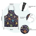 thumbnail image 7 of Colorful Halloween Icons Pattern Kids Aprons for Girls and Boys,Adjustable Neck Strap Toddler Aprons for Kids Cooking Baking,23.6"x19", 7 of 7