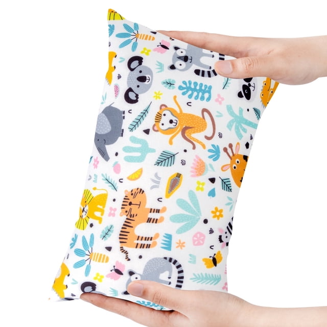 Mini almohada para niños pequeños con funda - Mini almohada, almohadas orgánicas para dormir, almohadas para niños, almohadas pequeñas, almohadas de viaje para dormir, almohadas para la cama de los