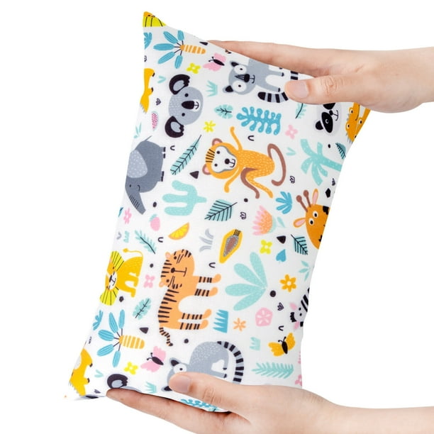 Mini almohada para niños pequeños con funda - Mini almohada, almohadas orgánicas para dormir, almohadas para niños, almohadas pequeñas, almohadas de viaje para dormir, almohadas para la cama de los