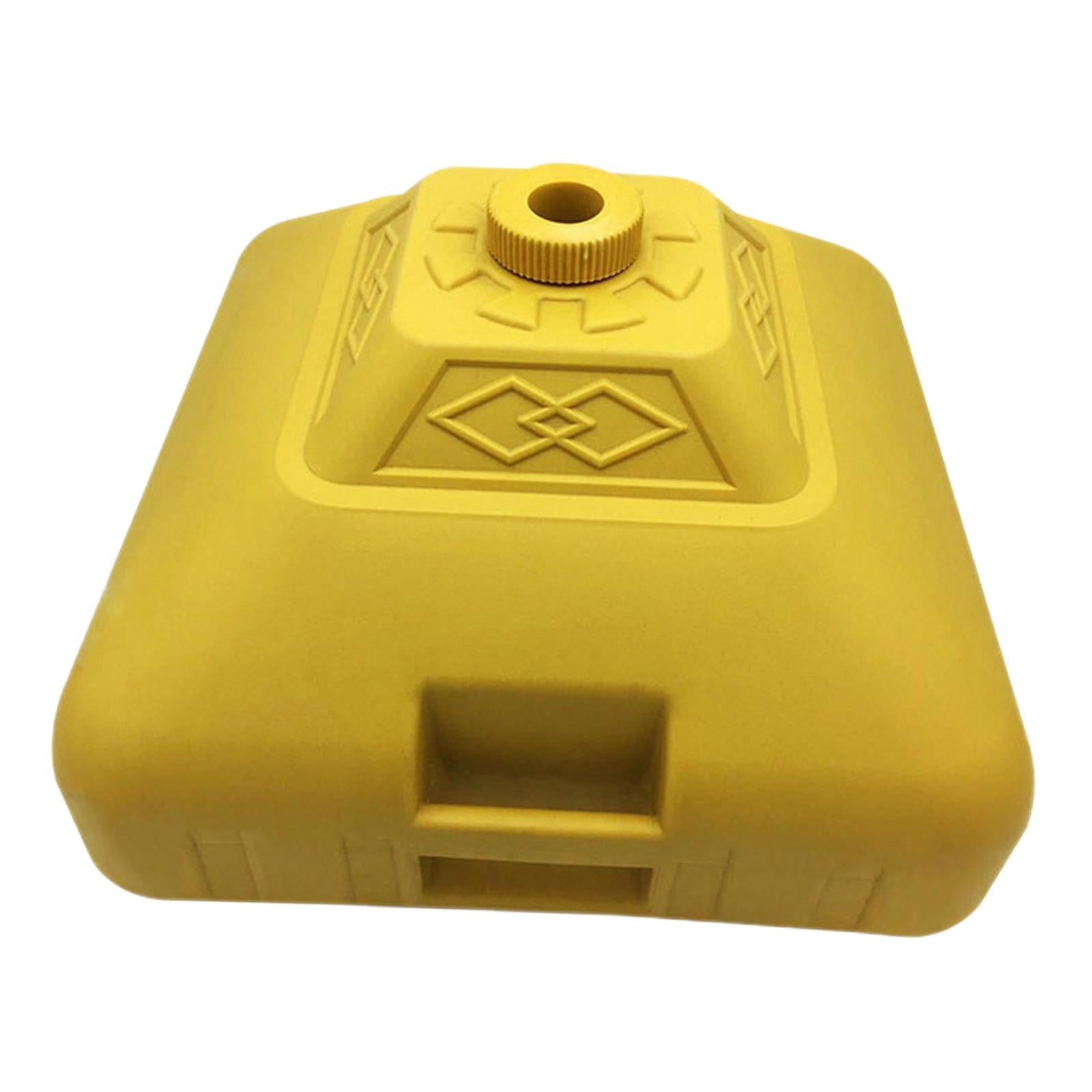 figatia Water Fillable Umbrella Base Parasol Holder, Square Patio Umbrella Holder Outdoor Umbrella Stand for Yard Lawn Beach Poolside Yellow