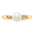 thumbnail image 5 of 14k 6mm White Freshwater Cultured Pearl and Diamond Twist Ring Y13009PL/AA, 5 of 5