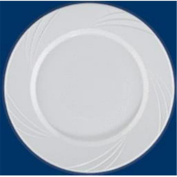 Crystalware 29108 6.5 in. Newbury Plate, White - Count 15