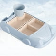 thumbnail image 4 of Fun Car Shaped Tableware Set for Kids, Fiber Dinner Tray with Separate Plates, Cutlery, and Water Cup, Encourages Fun Meals for Boys and Girls - Light Blue, 4 of 7