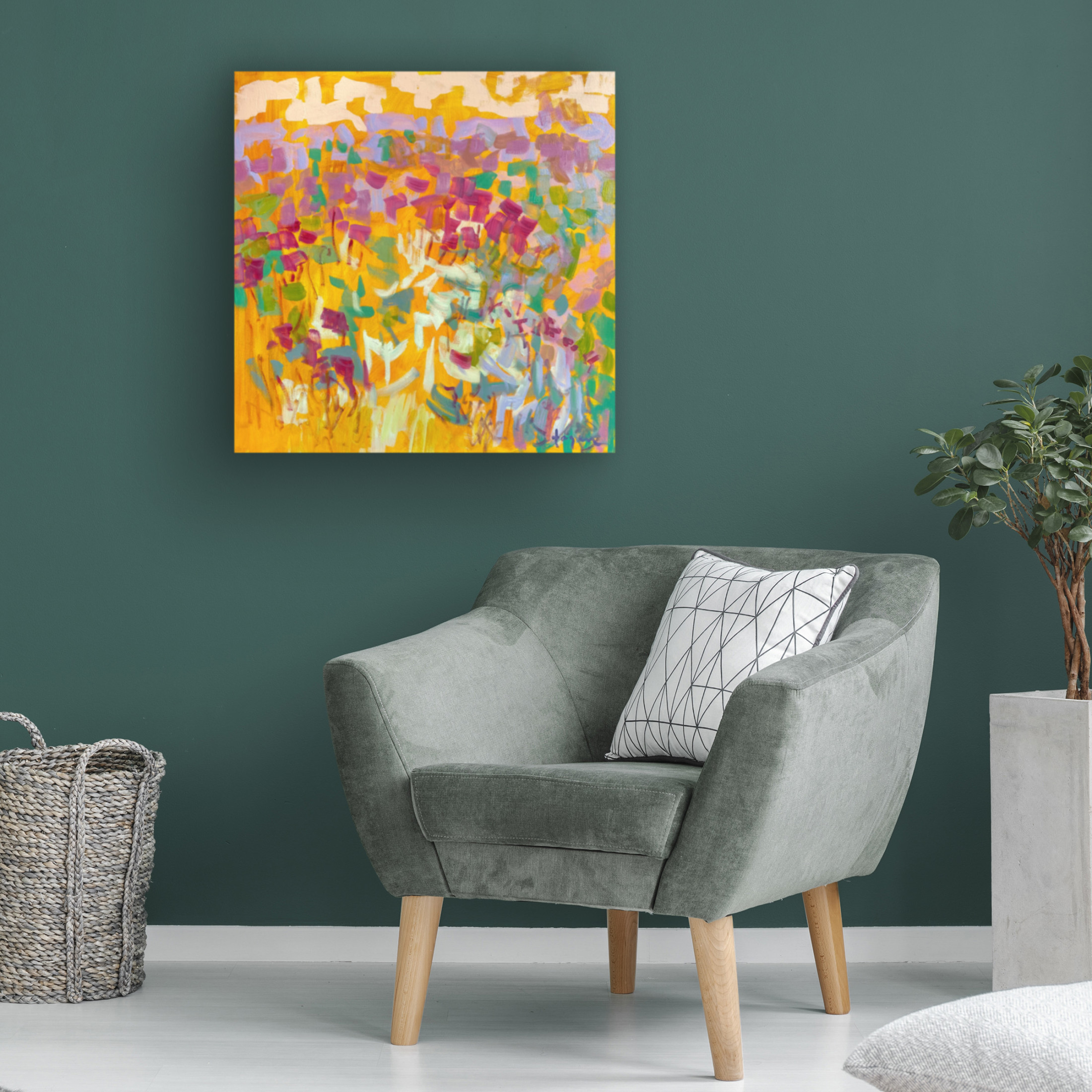 Canvas Wall Art - Dorothy Fagan 'Sundance Ii' Wall Art for Living Room, Bedroom, or Office D?cor by Trademark Fine Art - 14 x 14 Inches