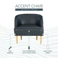 thumbnail image 3 of Linon Hoylake Faux Leather Club Accent Chair, Navy, 3 of 16
